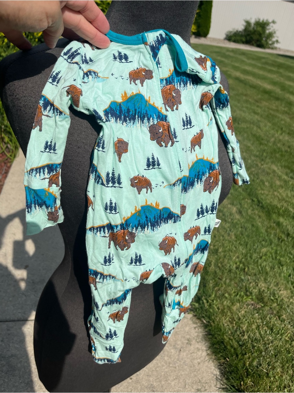 3-6 mo Free Birdees bamboo sleeper pajamas zip up nice like new buffalo